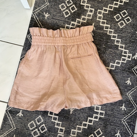 3.1 Phillip Lim Tie Waist Belt Paper bag Shorts Ballet Pink Nude - Picture 5 of 5